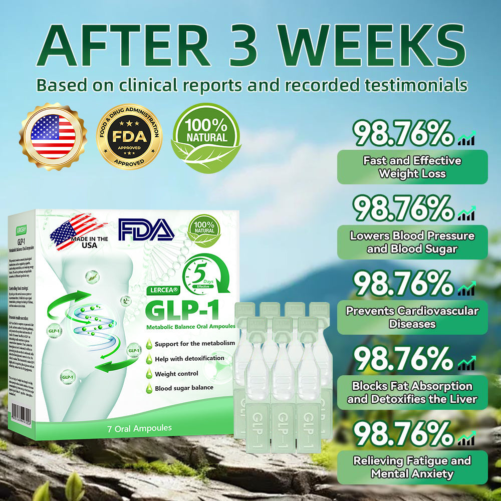 Officiell butik | LERCEA® GLP-1 Oral ampull för metabolisk balans: Lämplig för fetma, hjärt-kärlsjukdomar, diabetes, sömnapnésyndrom, ledproblem m.m. 💕